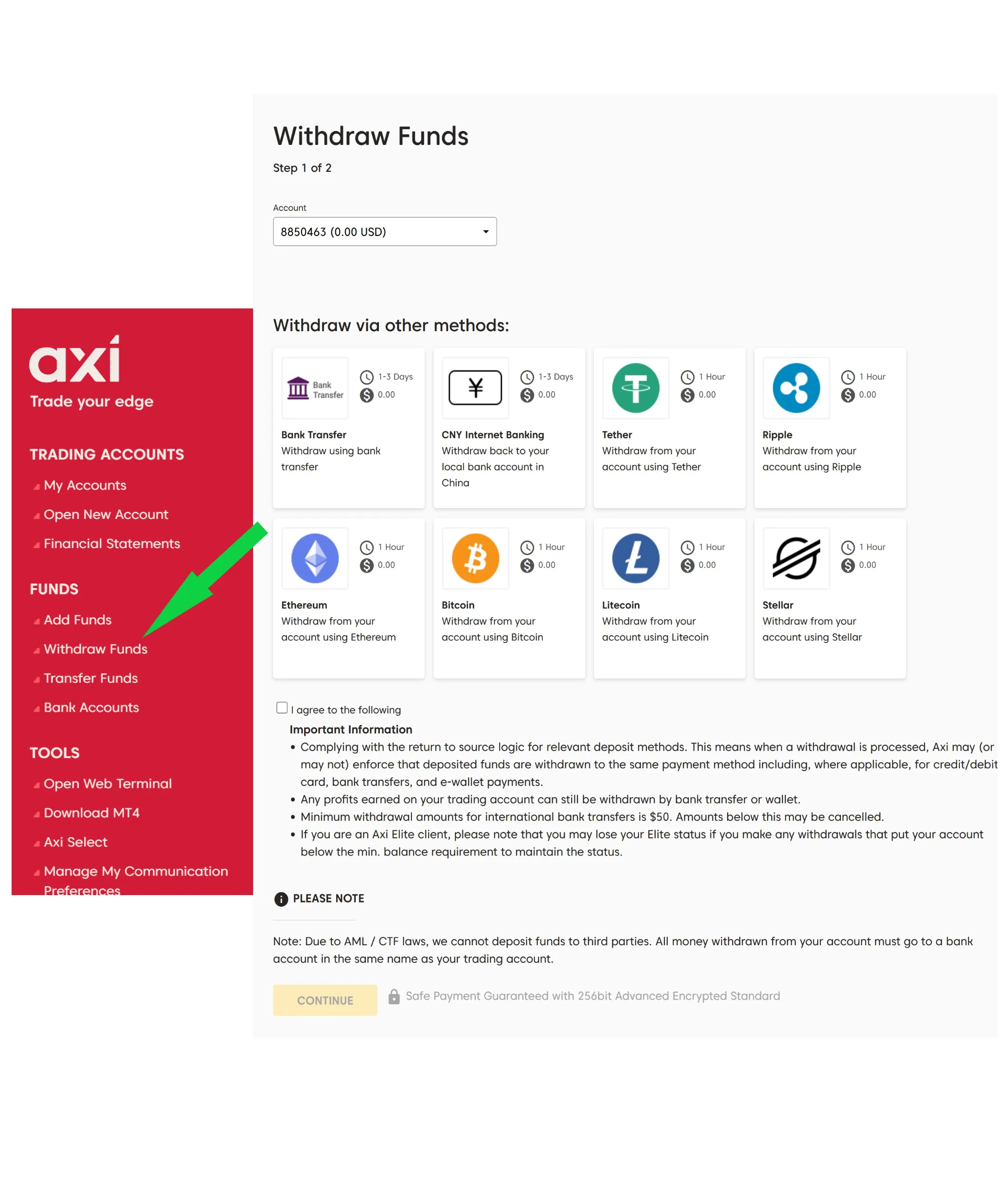 How to Withdraw Money from Axi? How to Withdraw Money from Axi?