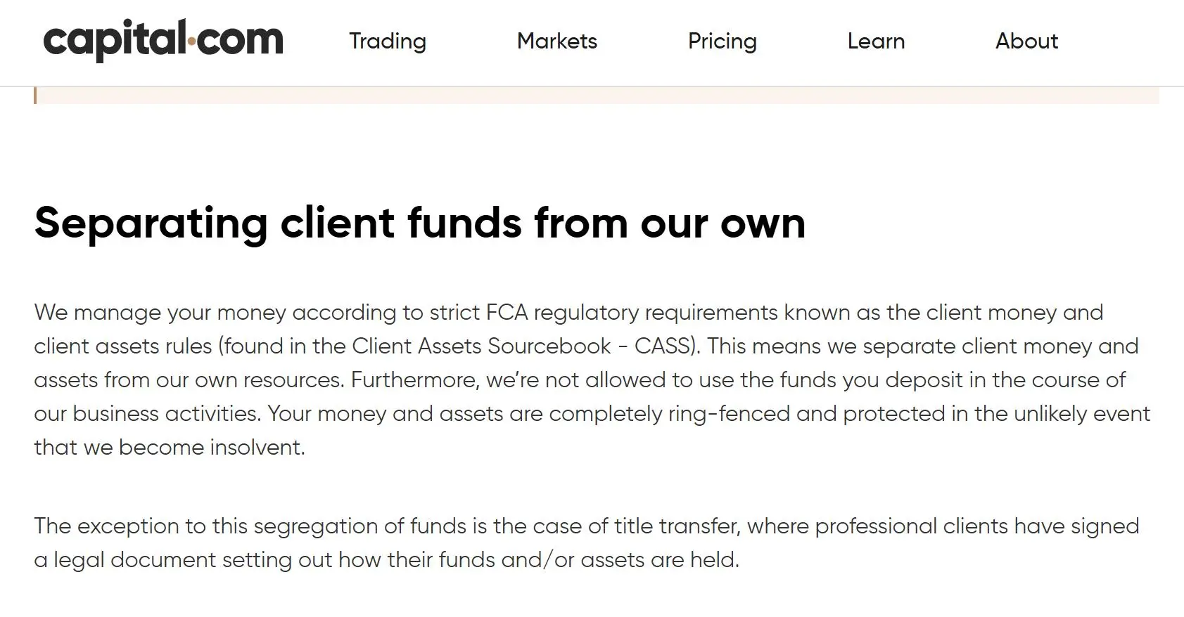 Segregated Accounts