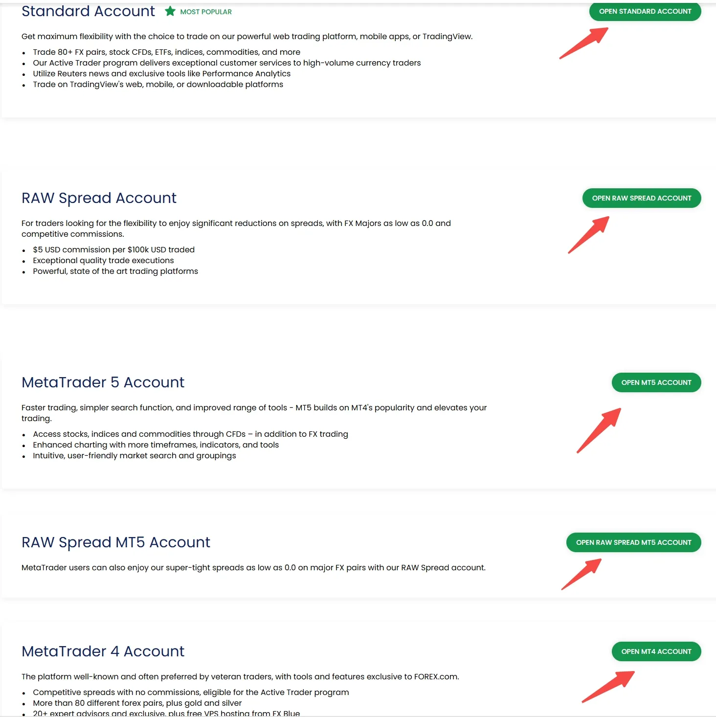 Choose account type Choose account type