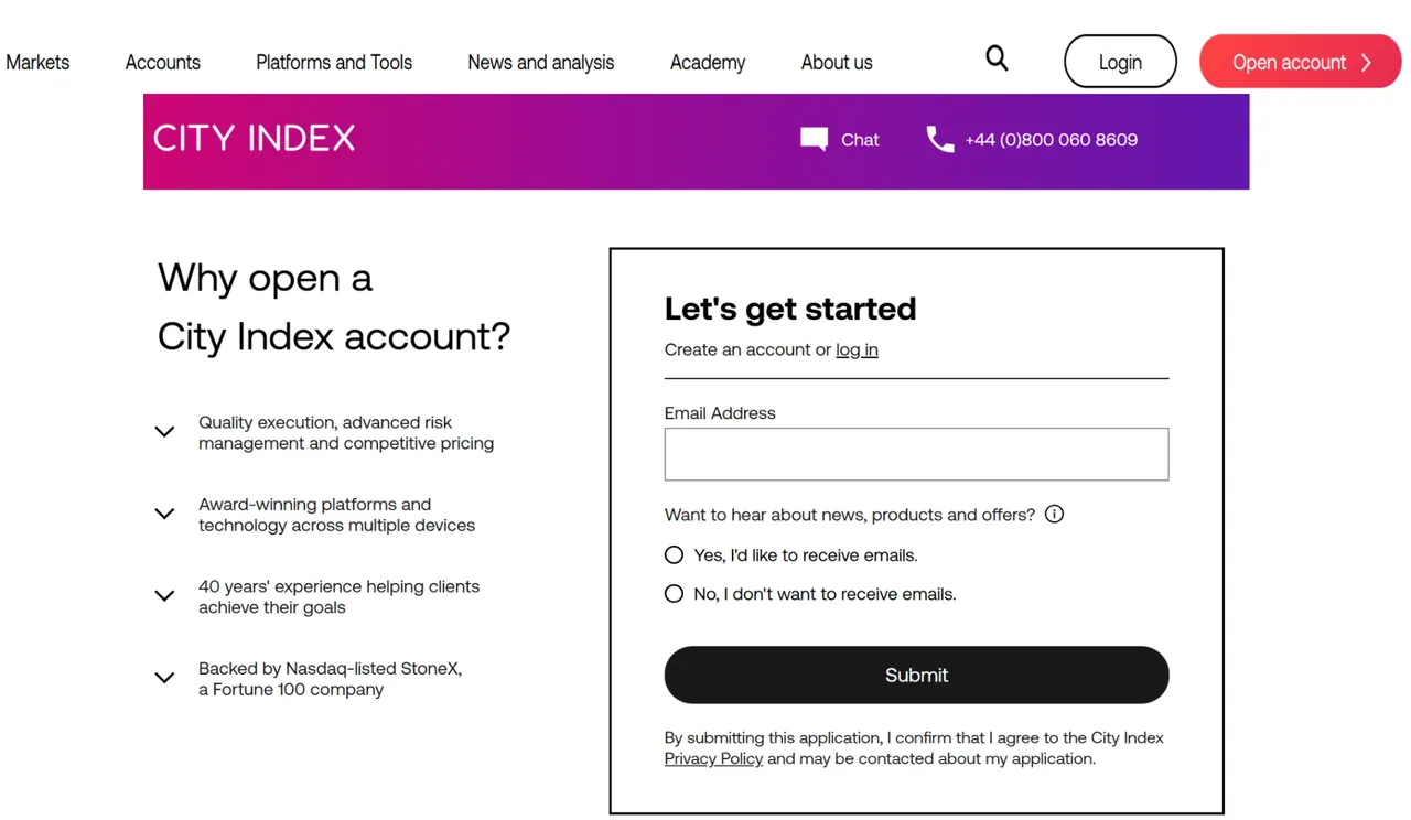  How to open an account with City Index?
