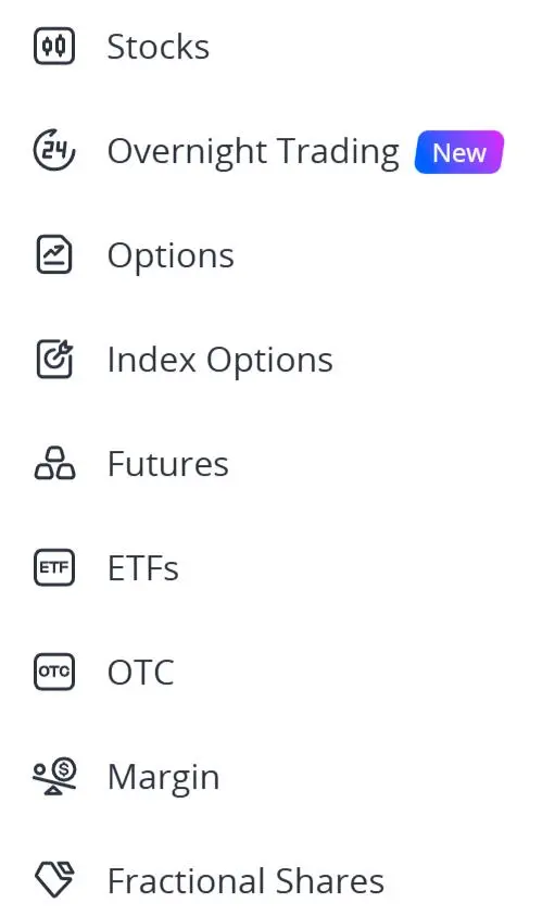 What Can I Trade on Webull?