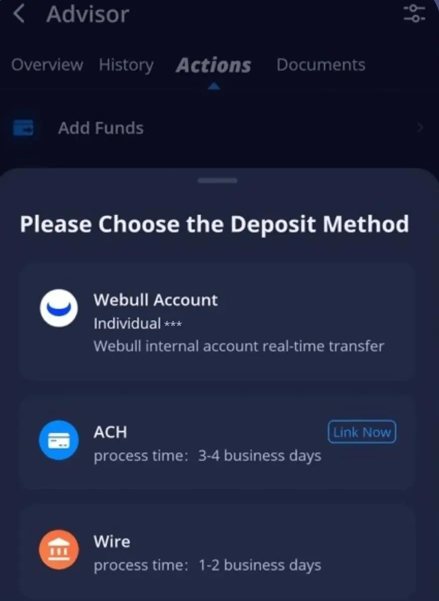 Deposit and Withdrawal