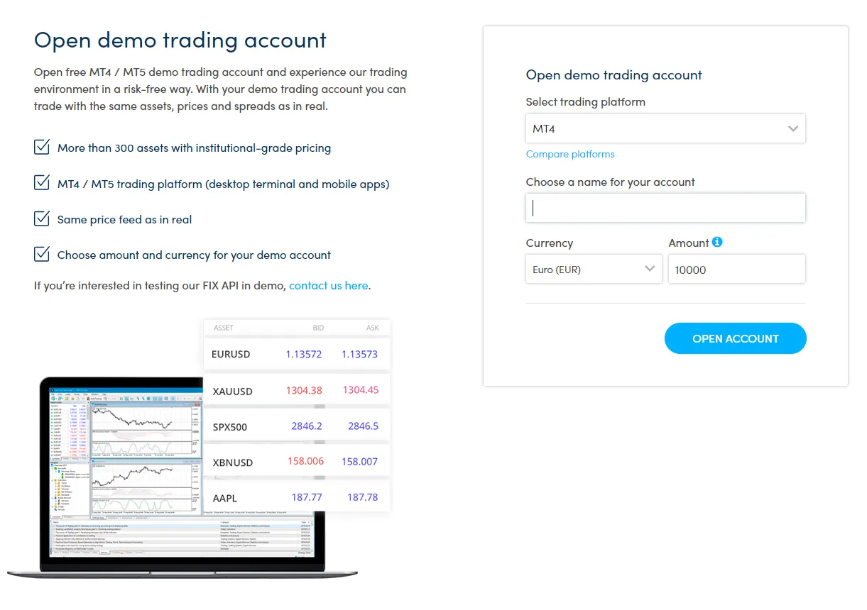 open an account open an account