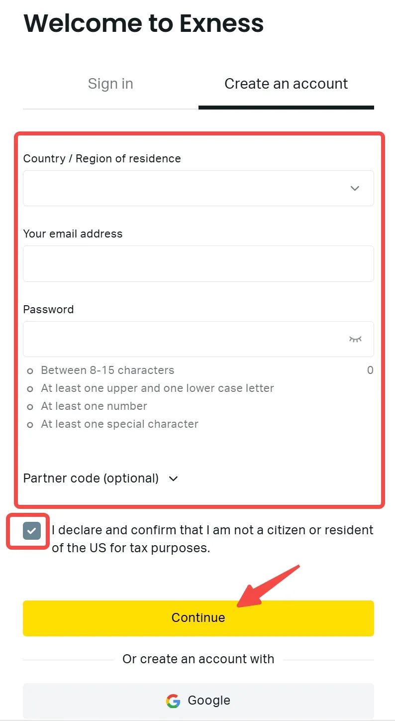 Fill in the required info Fill in the required info