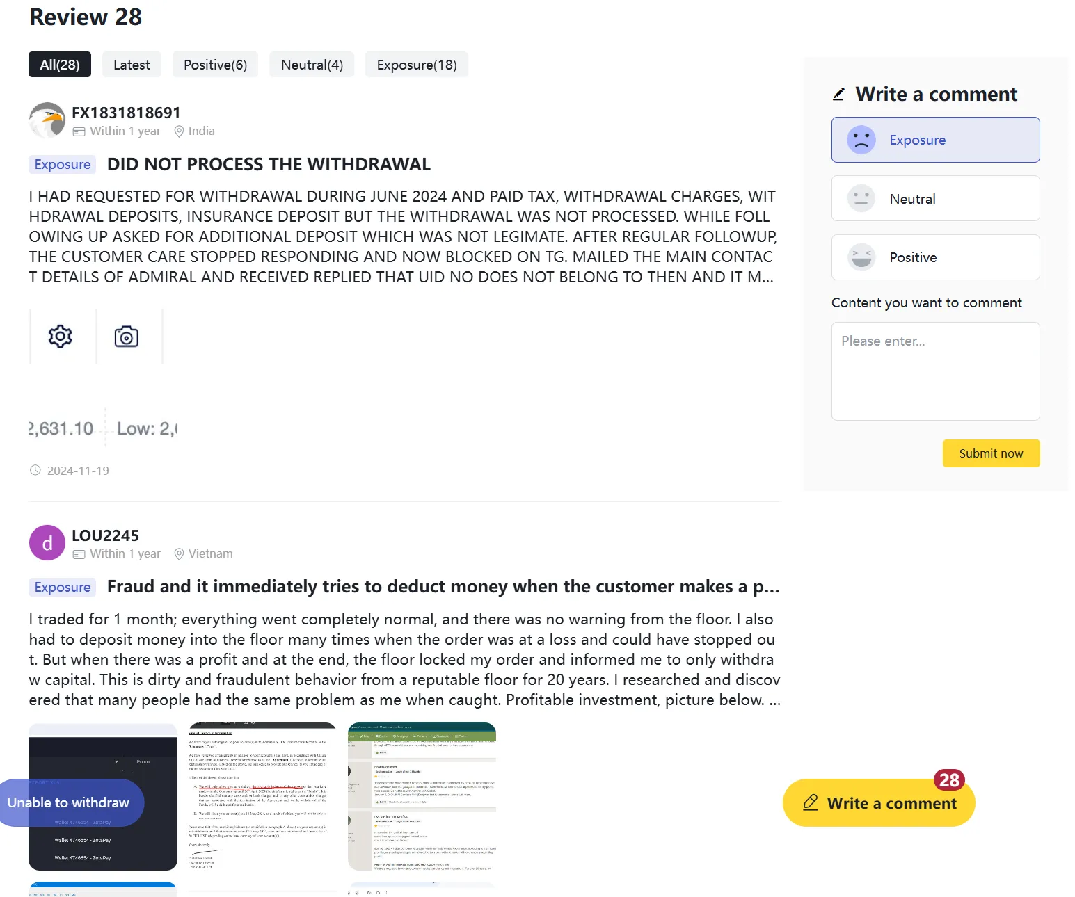 User Feedback on WiKiFX User Feedback on WiKiFX
