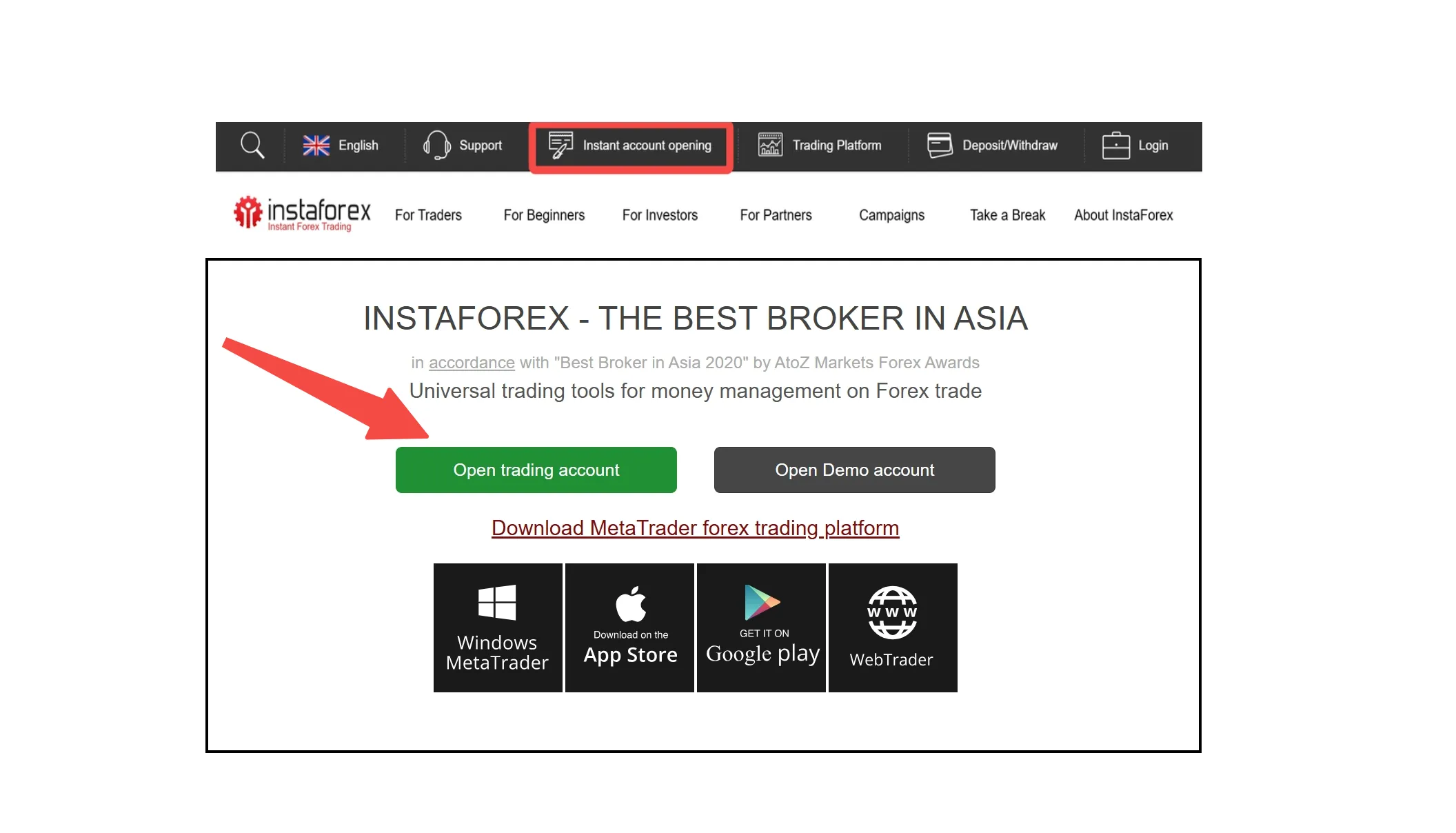 How to open an account with Instaforex? How to open an account with Instaforex?
