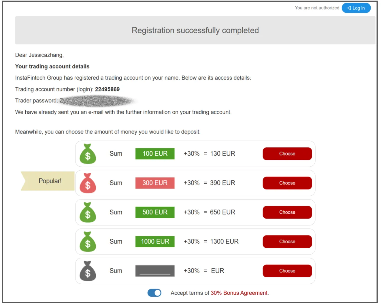 Make a deposit to your account Make a deposit to your account
