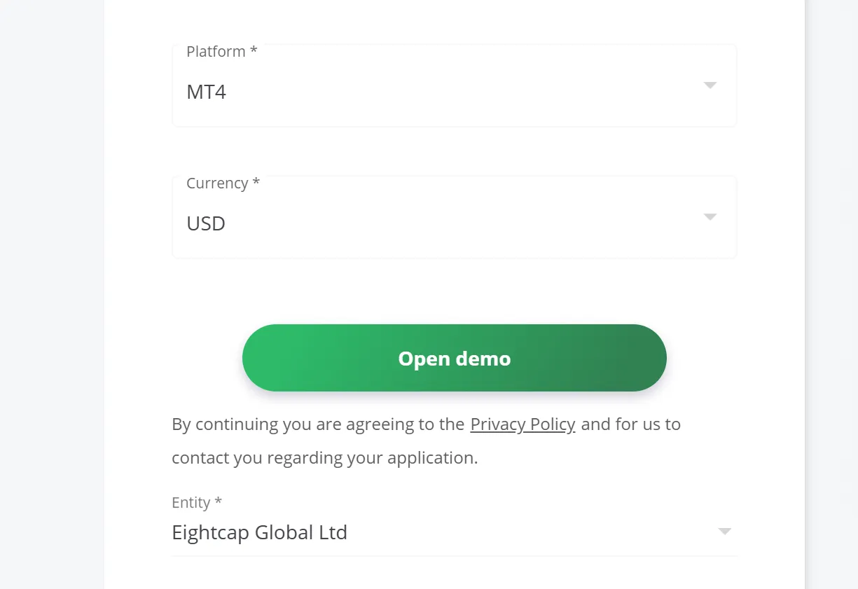 How to open a demo account in MetaTrader 4?