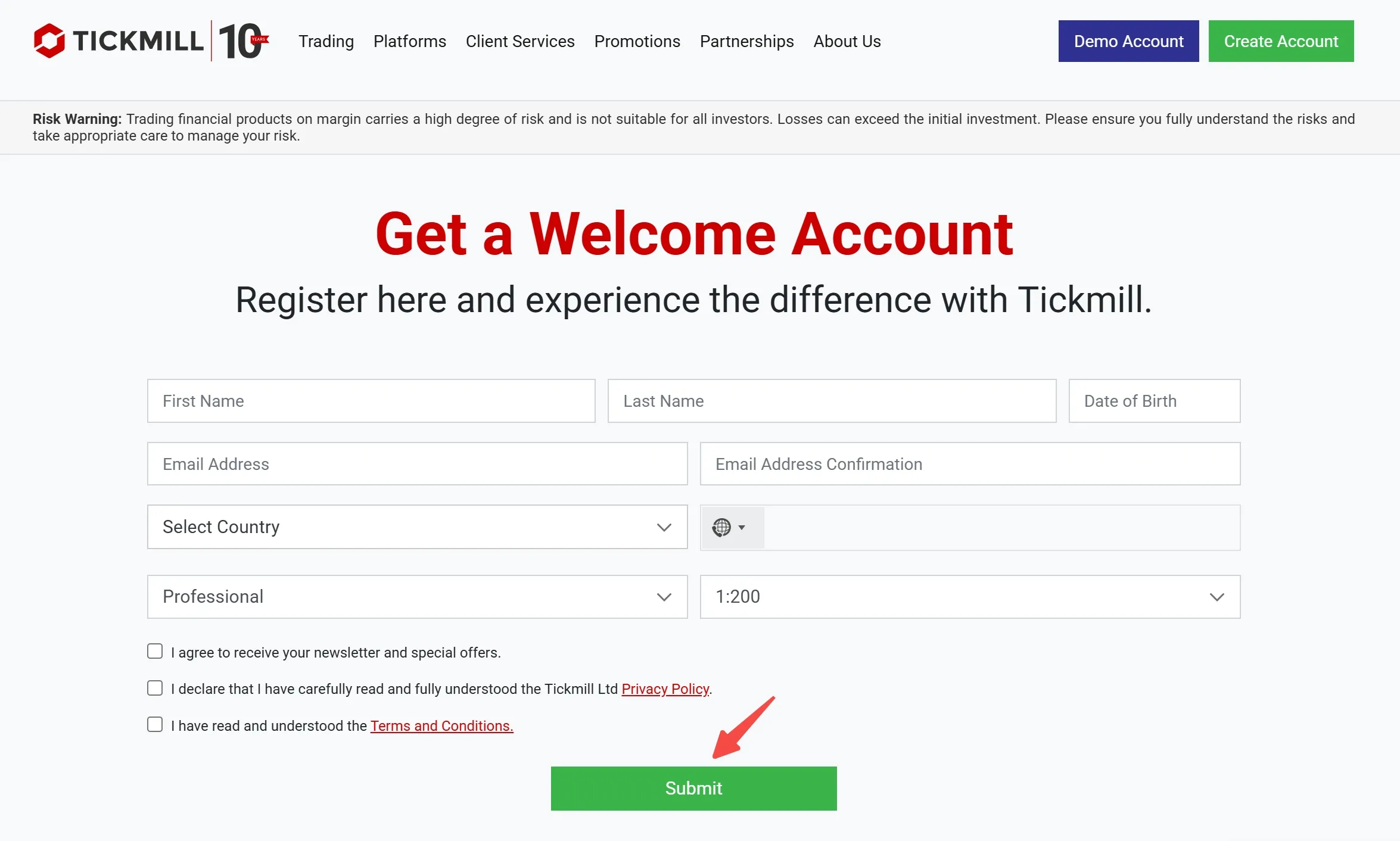 Get a Welcome Account