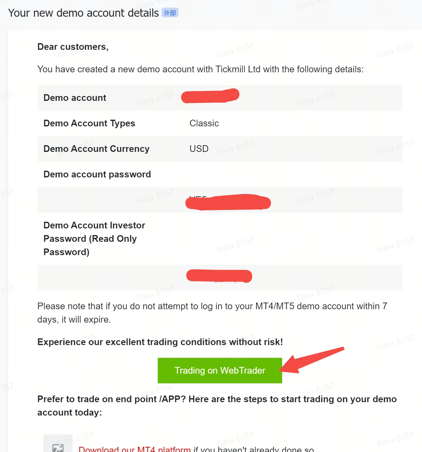 Click 'Trading on WebTrader'