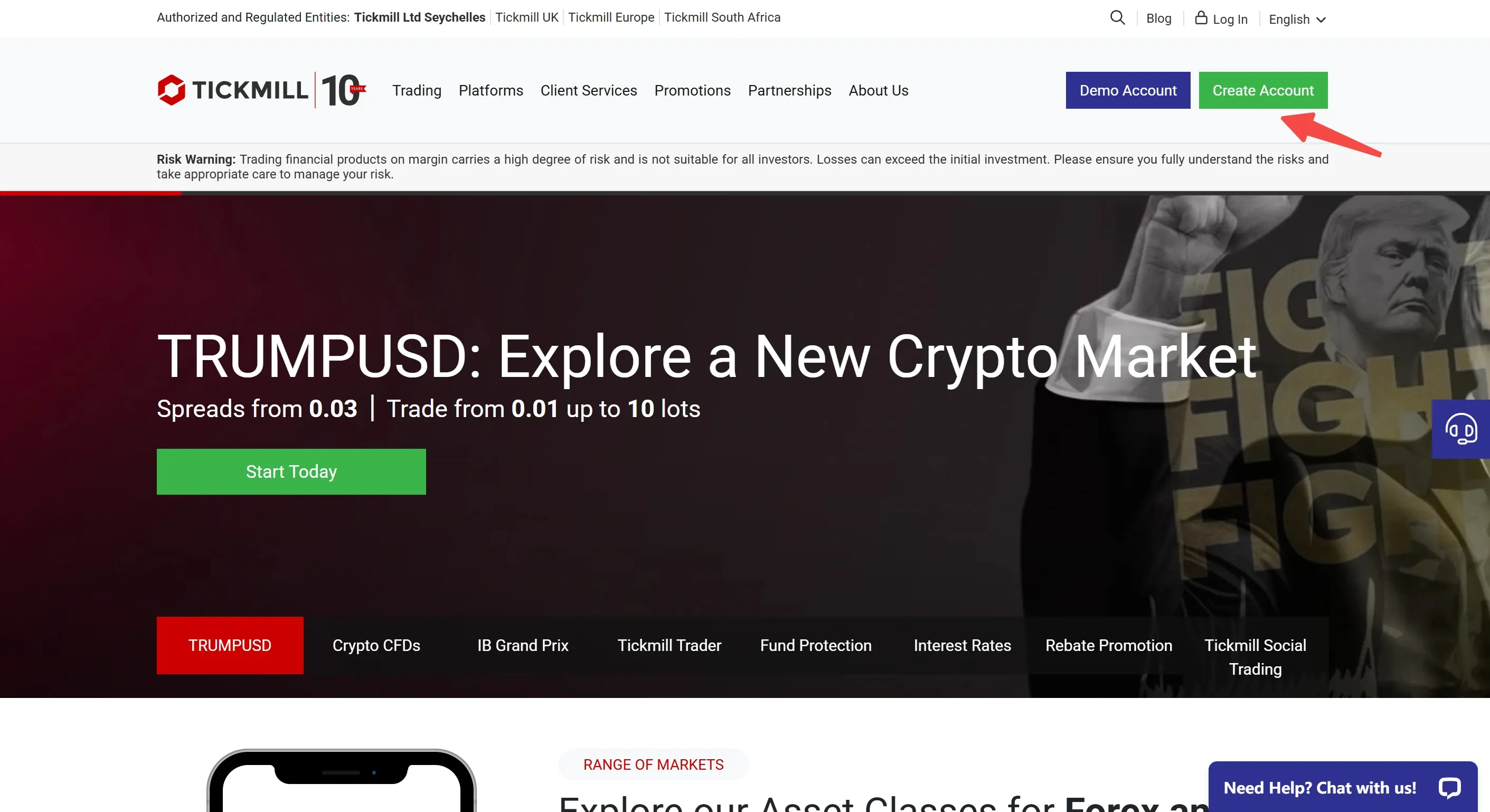 Click the 'Create Account' button