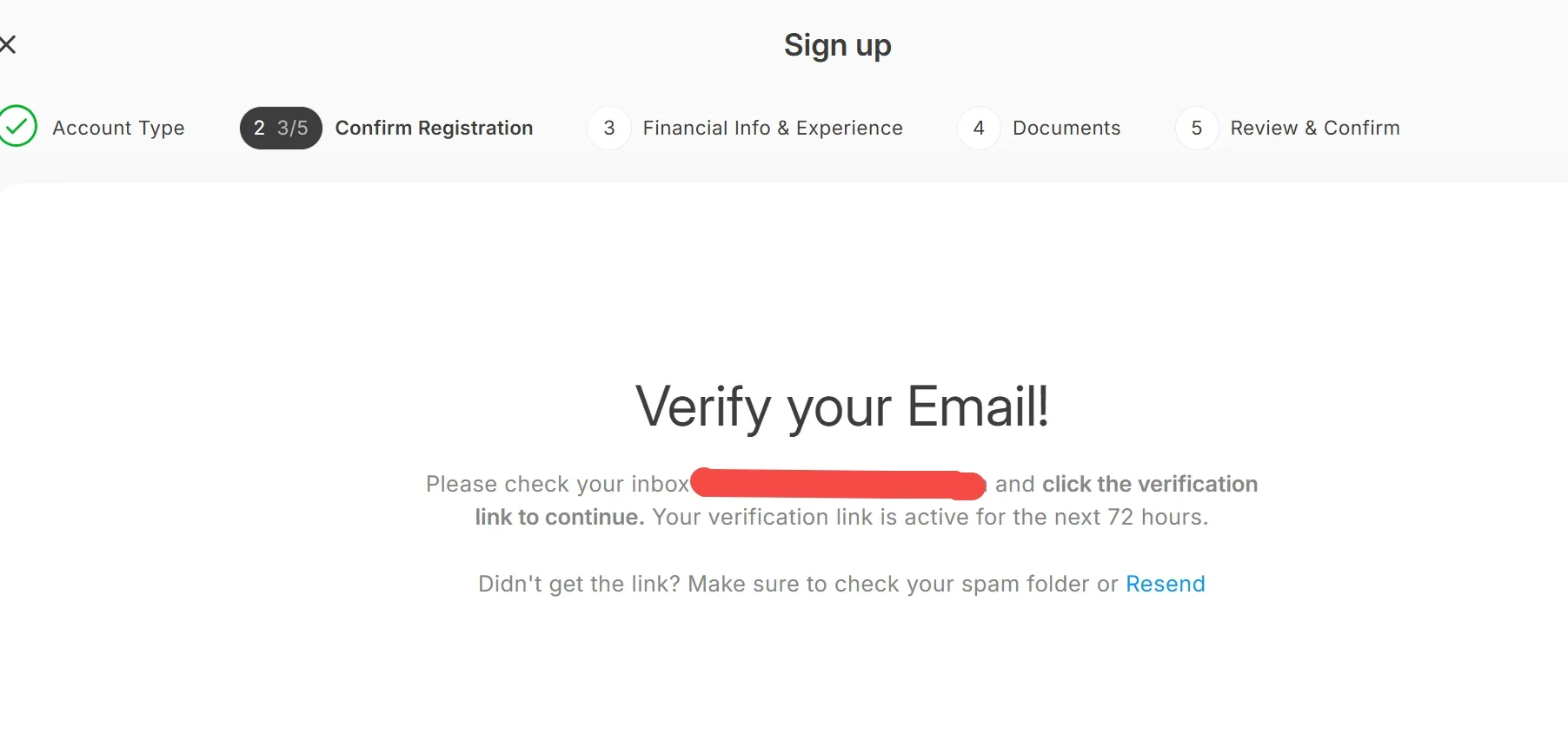 Verify your email