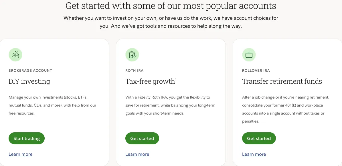 Fidelity Account Types