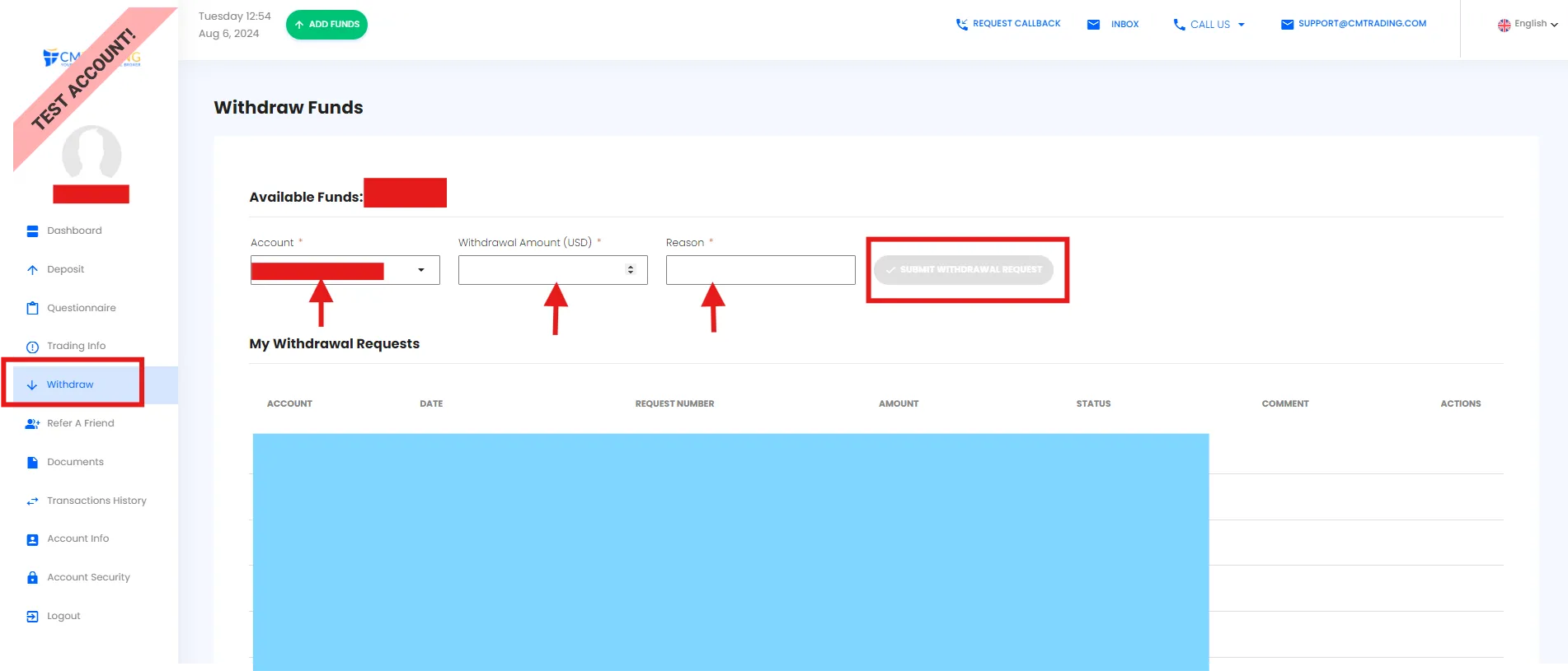 CM Trading Withdrawal