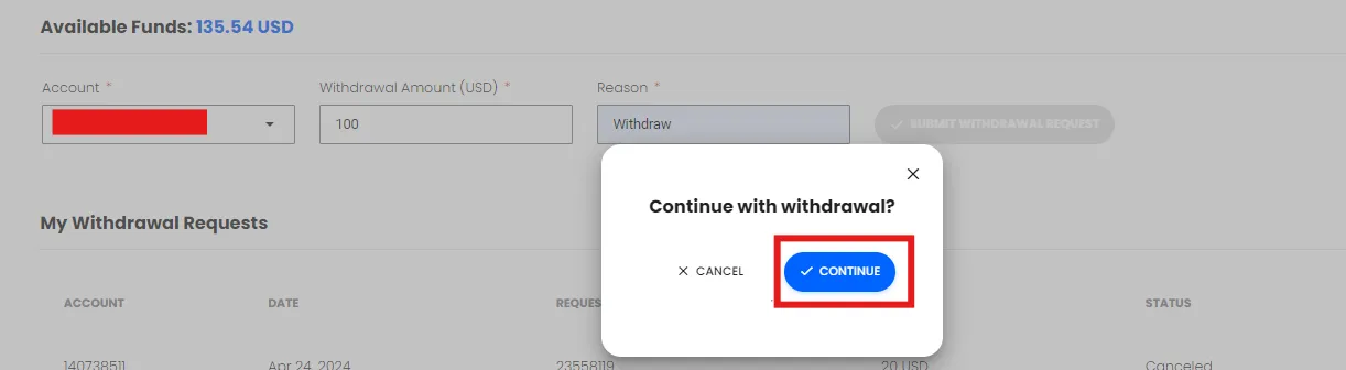 CM Trading Withdrawal
