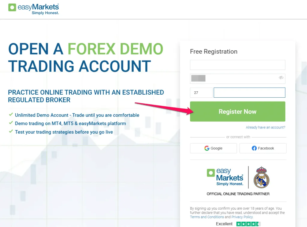 Step 1 – Select the try demo option
