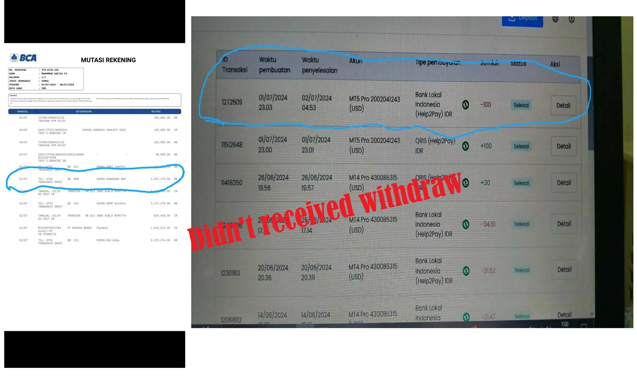 JustMarkets Withdrawal Experience: 