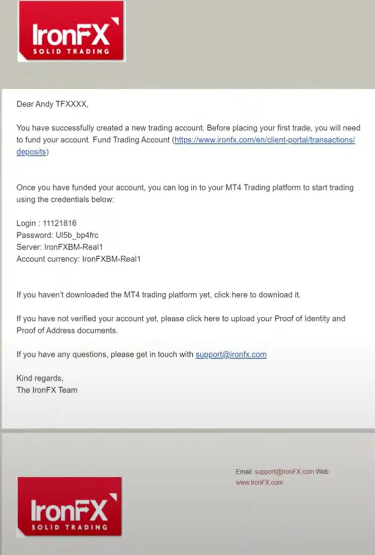 開設IronFX賬戶 開設IronFX賬戶
