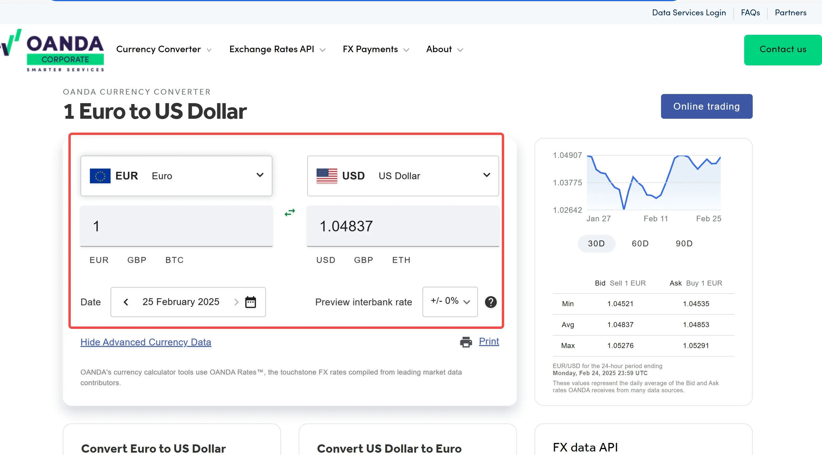 OANDA currency converter OANDA currency converter