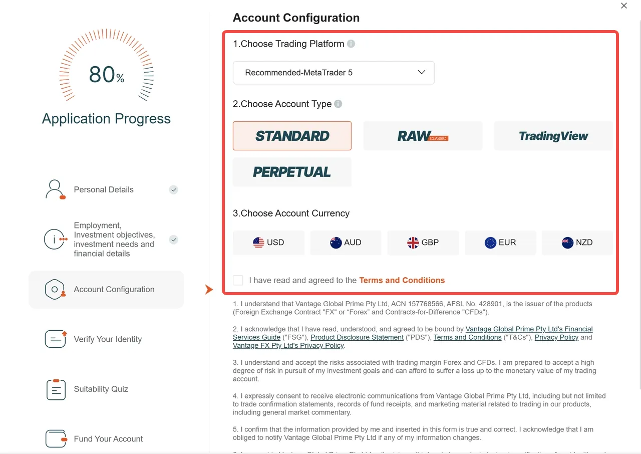 Configurate your account