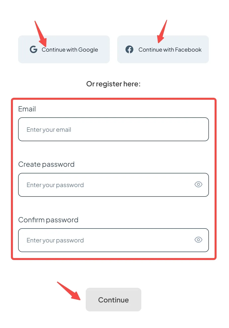 Fill in the required info 2