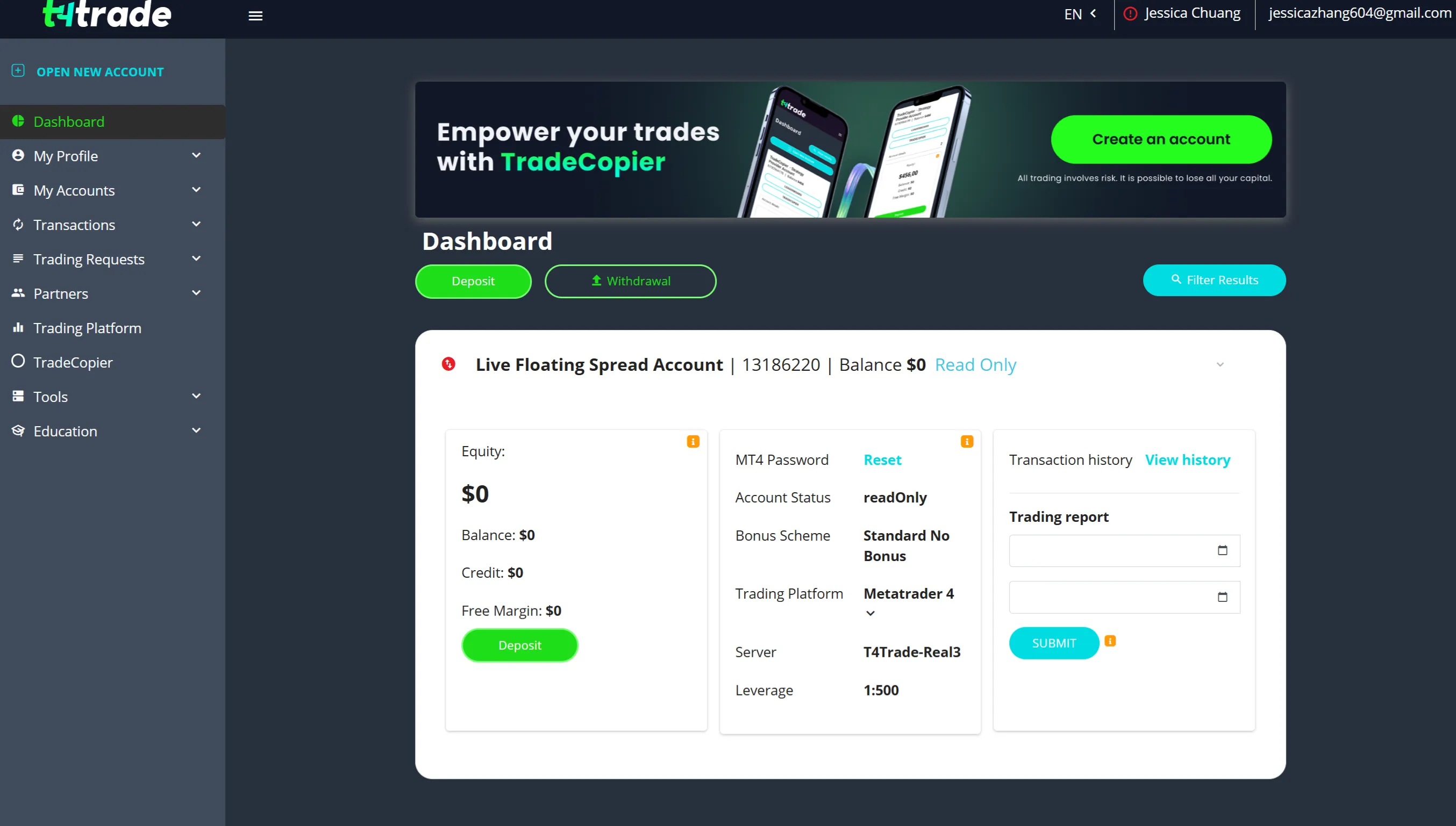 T4Trade Sign up