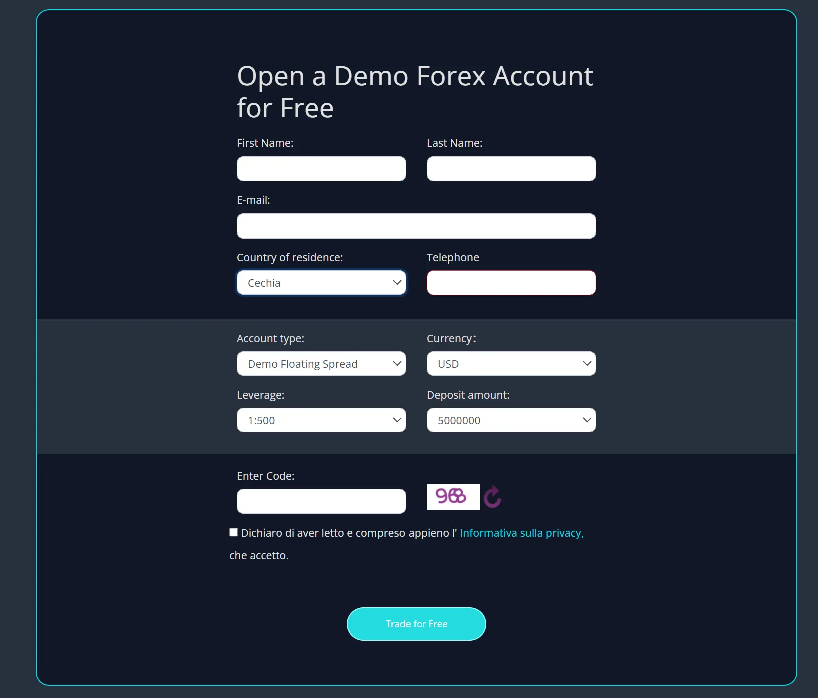 T4Trade Demo Account