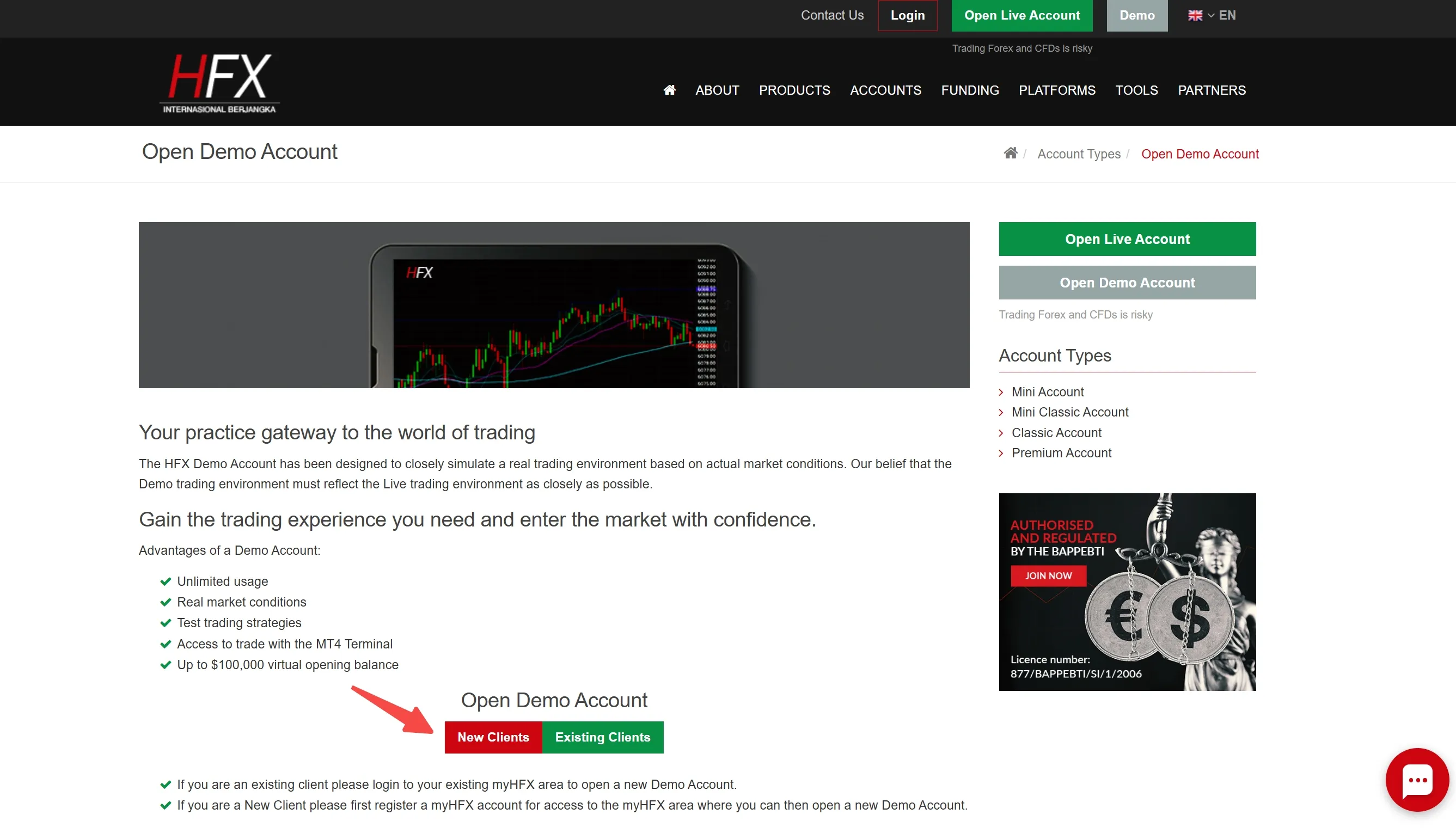 Click on ' New Clients' Click on ' New Clients'