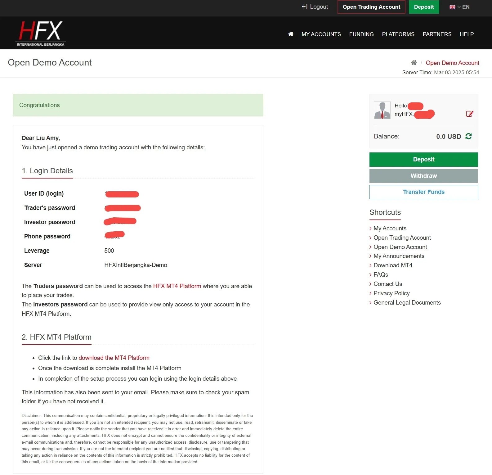 Get your demo account user ID and password Get your demo account user ID and password