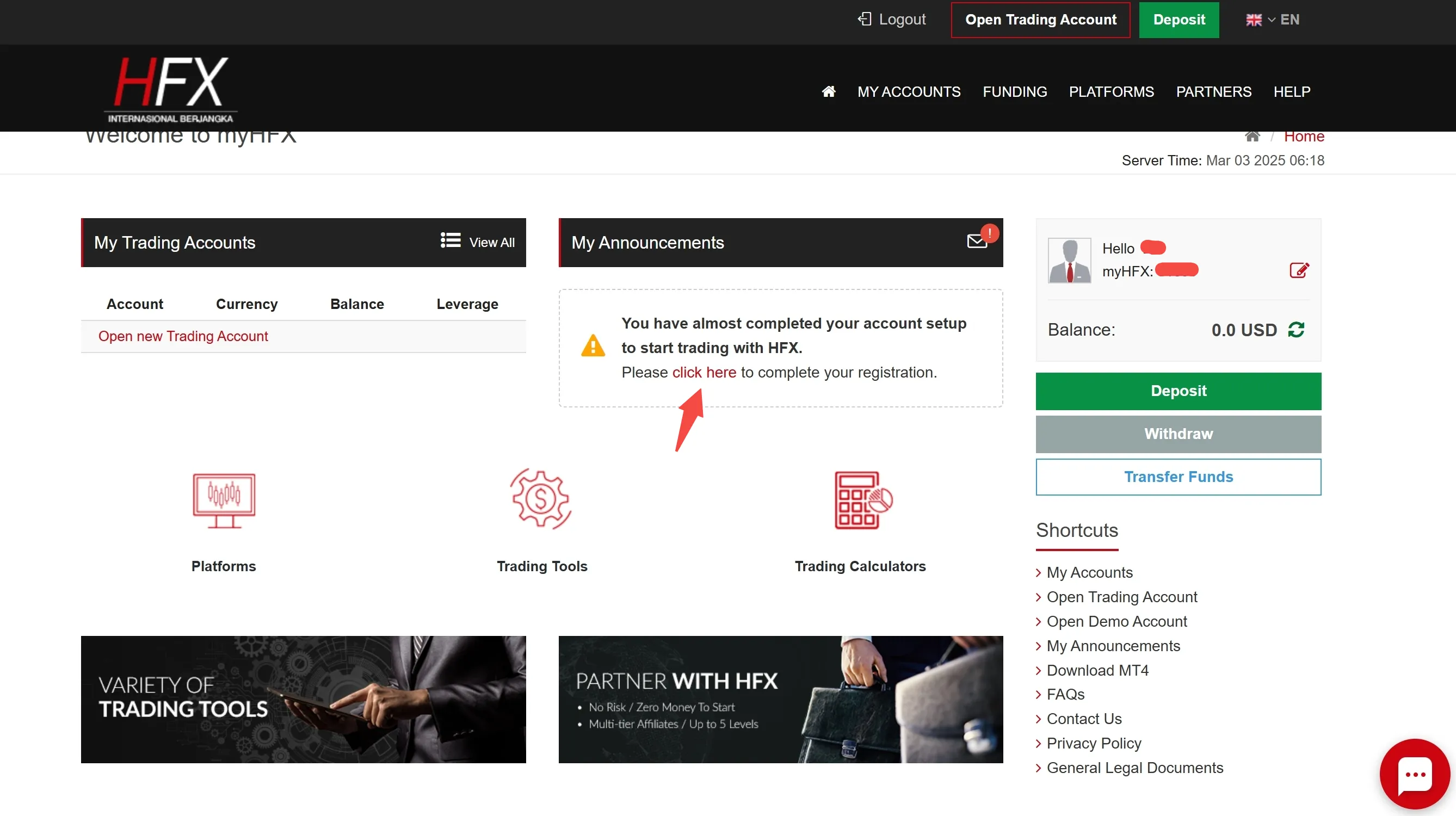 Click on 'click here' Click on 'click here'