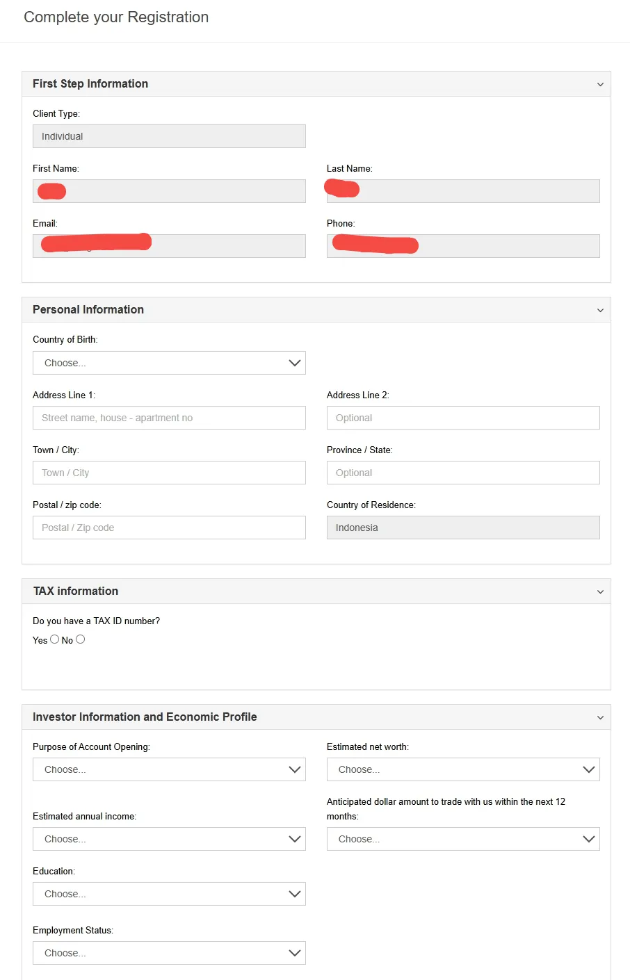 Fill in the required info 1 Fill in the required info 1