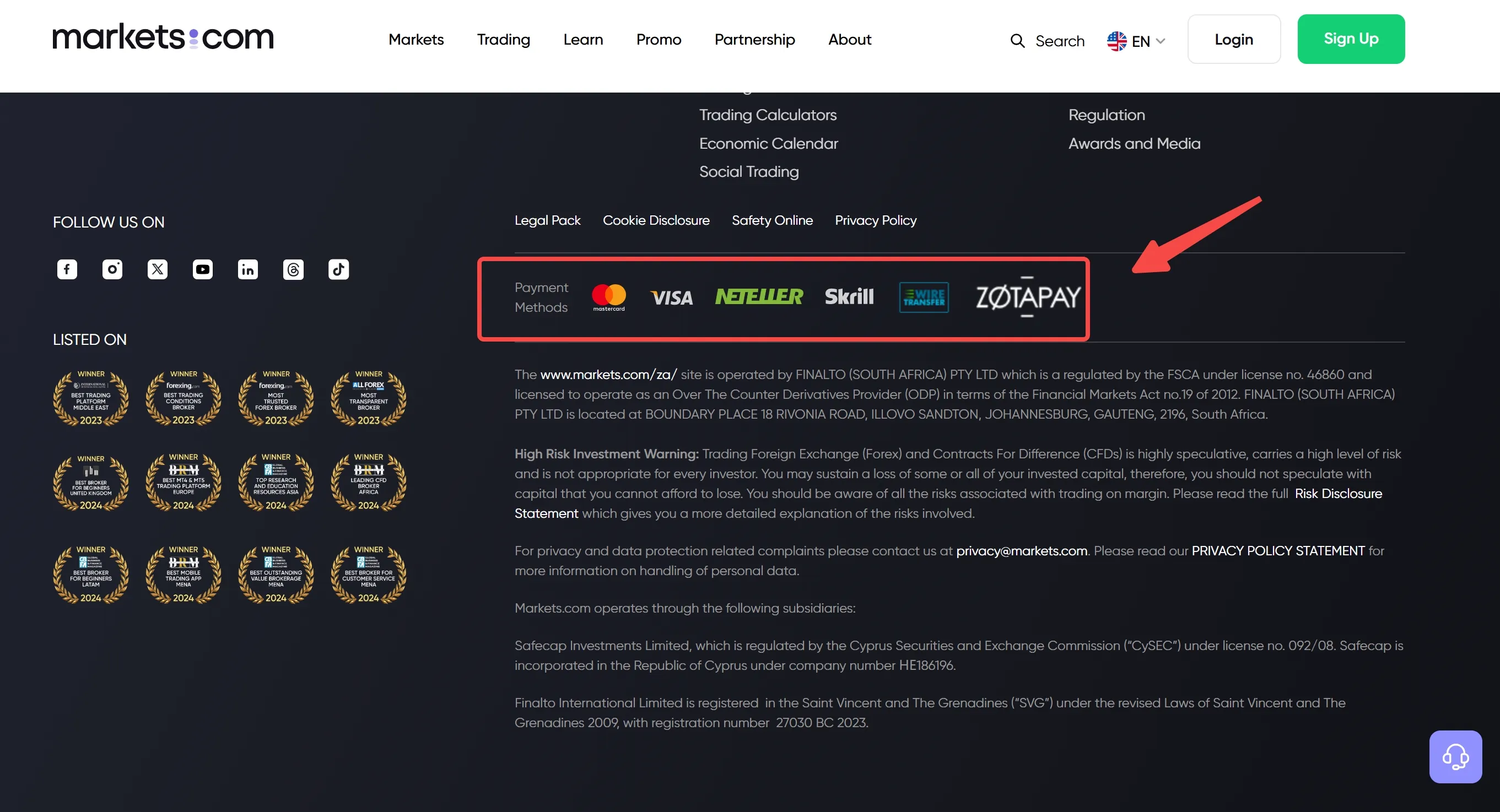 Payment methods Payment methods
