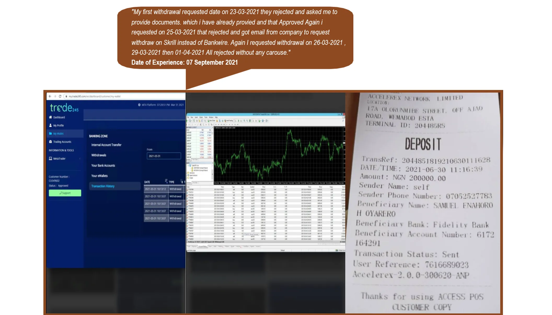 Case 3: THEY REJECTED MY WITHDRAWAL REQUEST MANY TIMES
