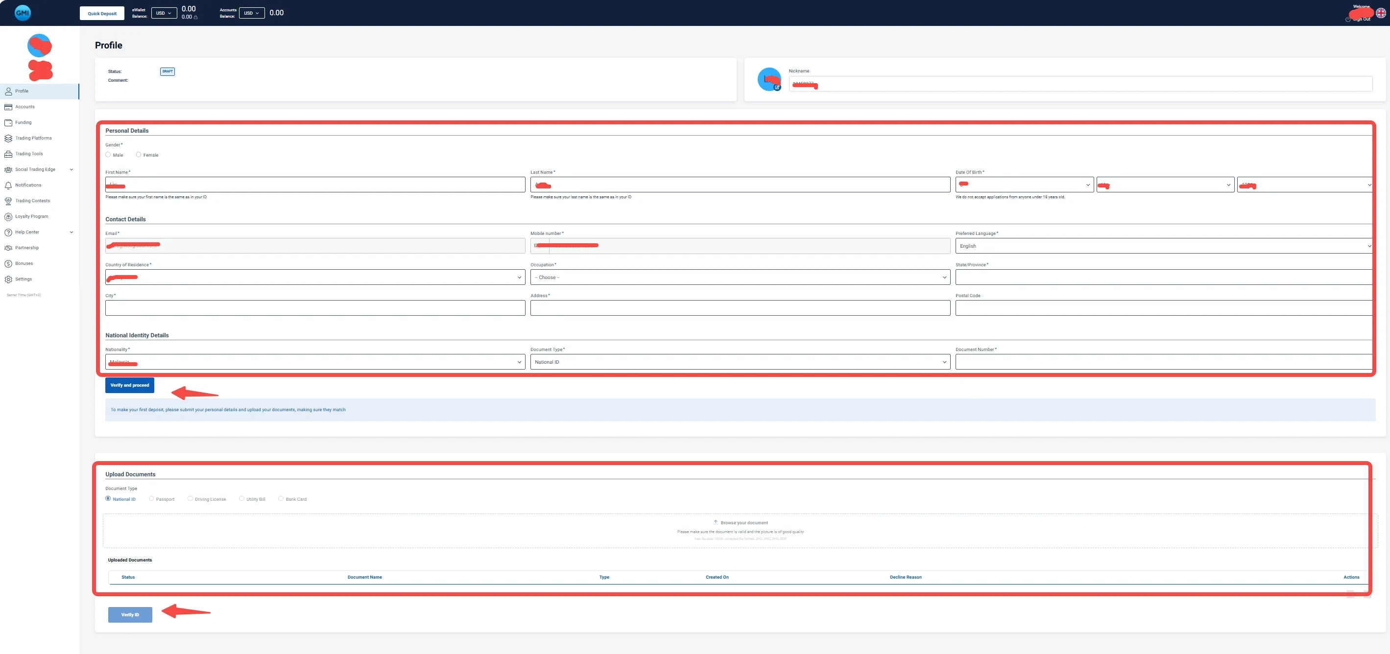 Fill in the required info Fill in the required info