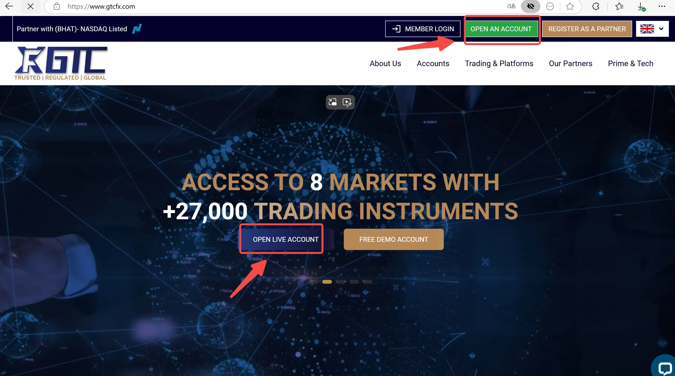 Go to GTCFX's website