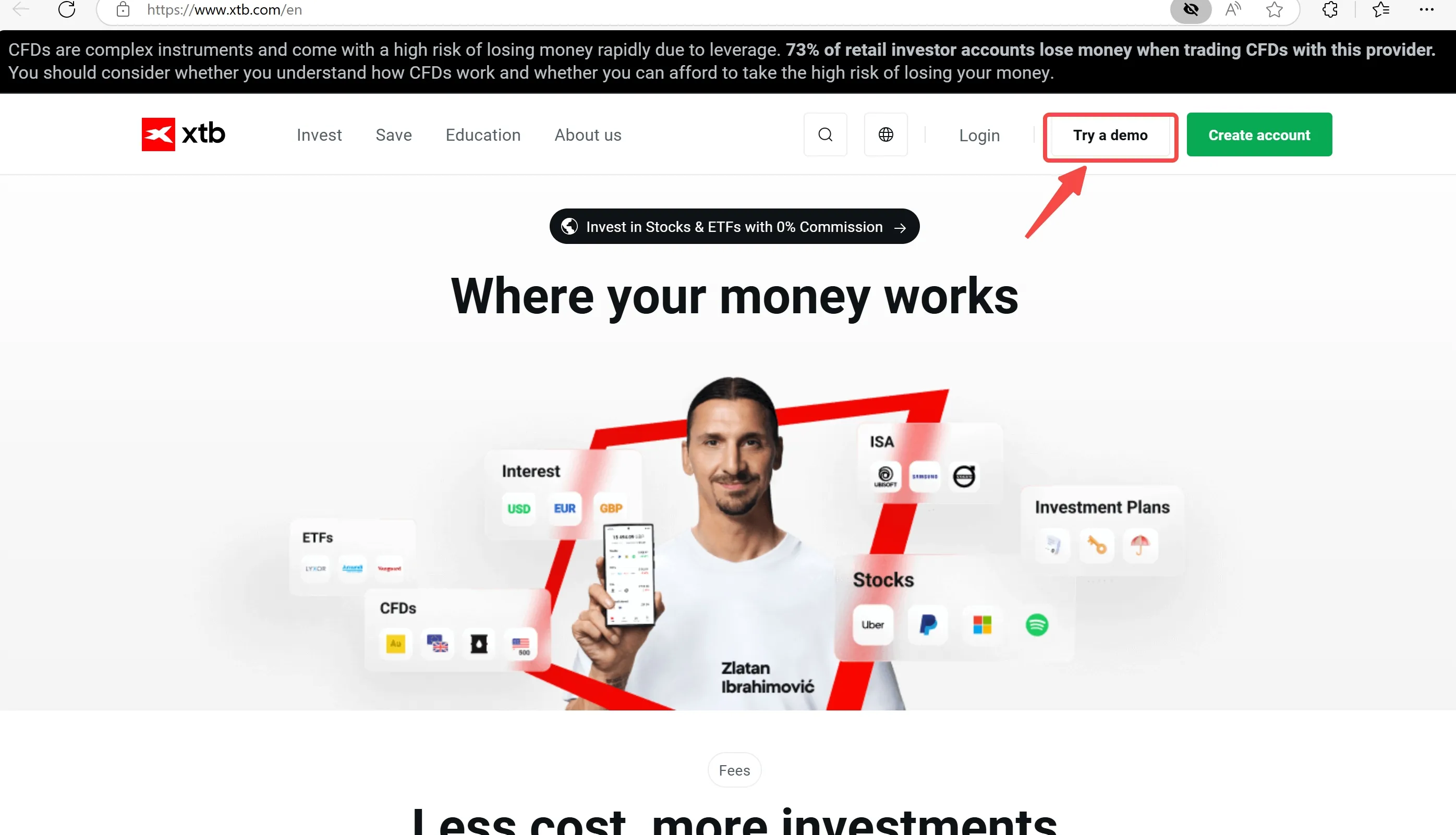Click the 'Try a demo' button Click the 'Try a demo' button