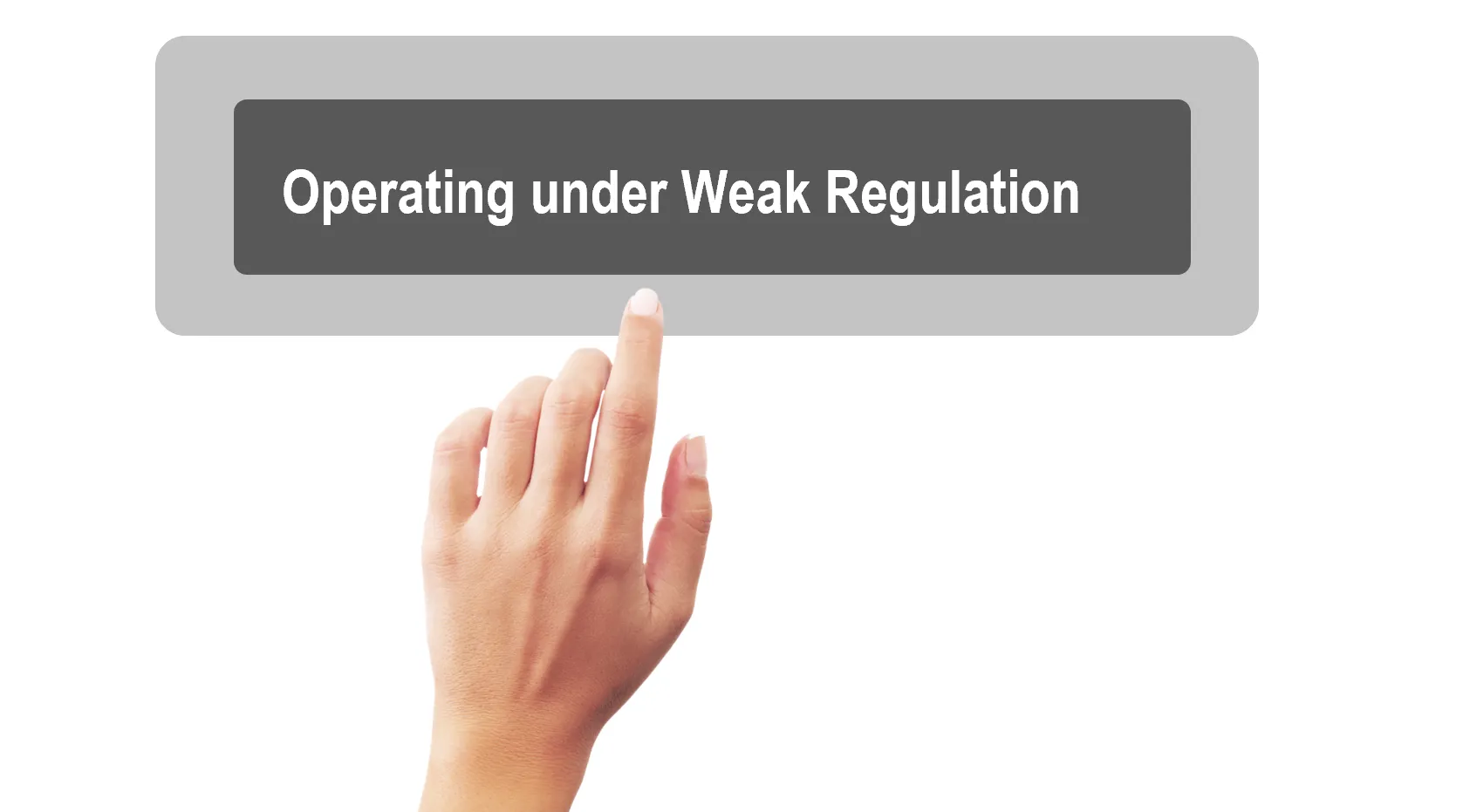 Operating under Weak Regulation Operating under Weak Regulation