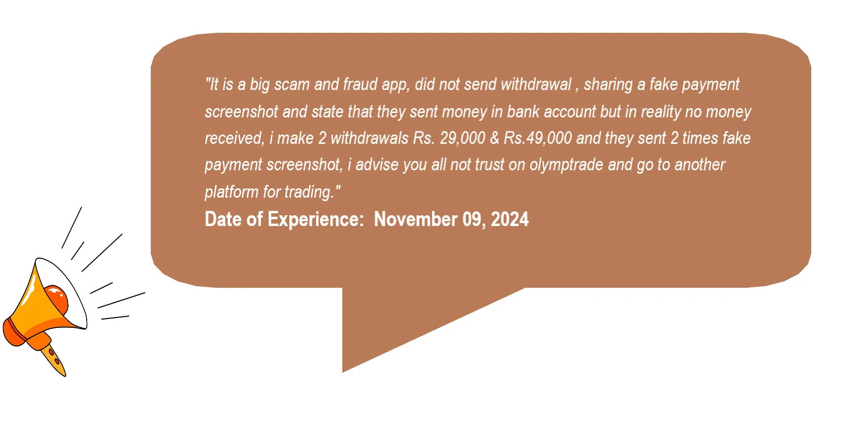 Case 3: Did not send withdrawal, sharing a fake payment screeshot Case 3: Did not send withdrawal, sharing a fake payment screeshot