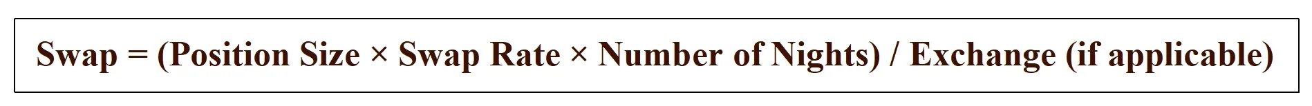 Swap calculation formula Swap calculation formula