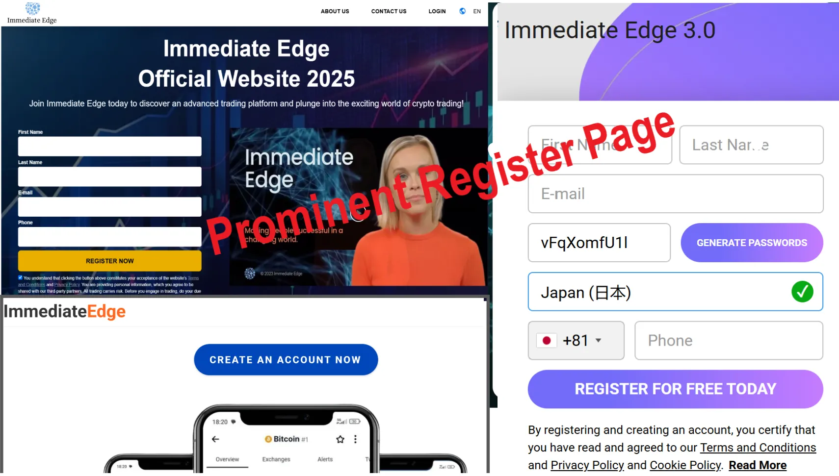 Prominent Registration Page Prominent Registration Page