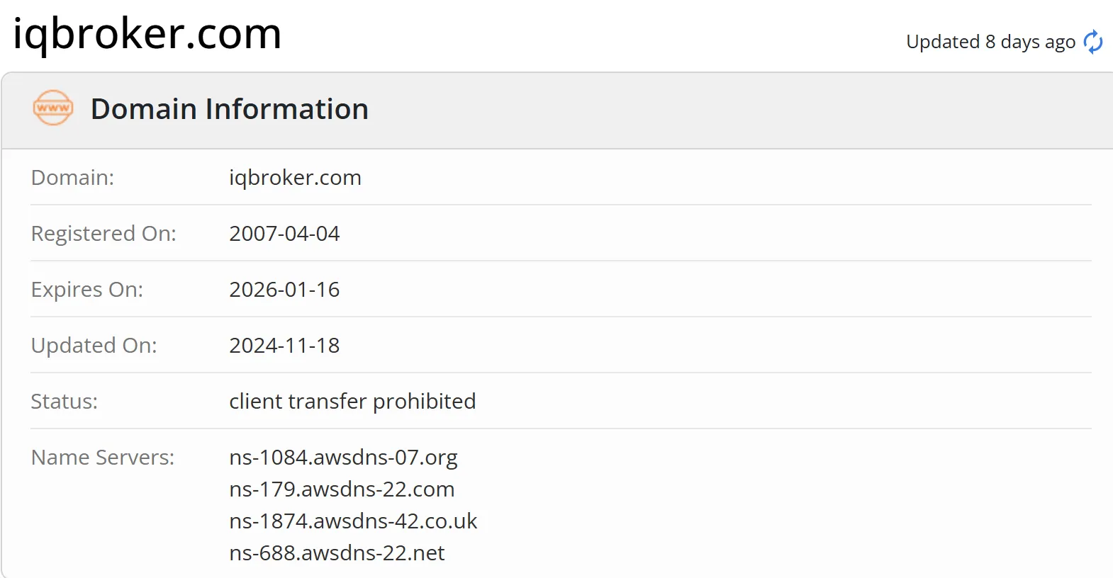 Domain information Domain information