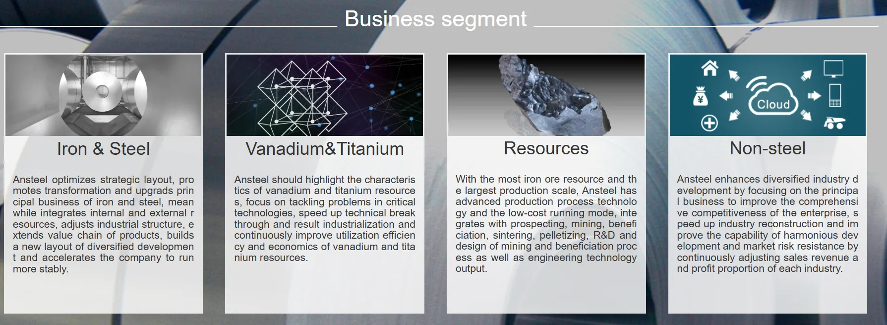ANSTEEL Business Segment