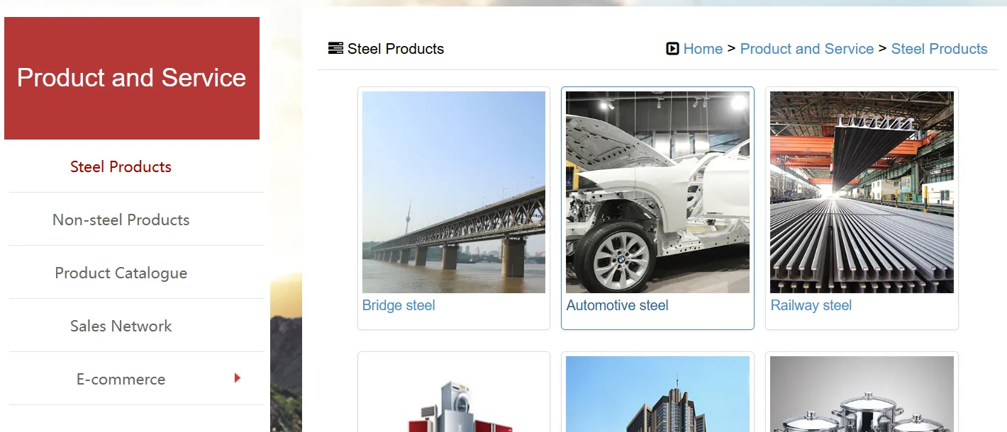 ANSTEEL Products and Services