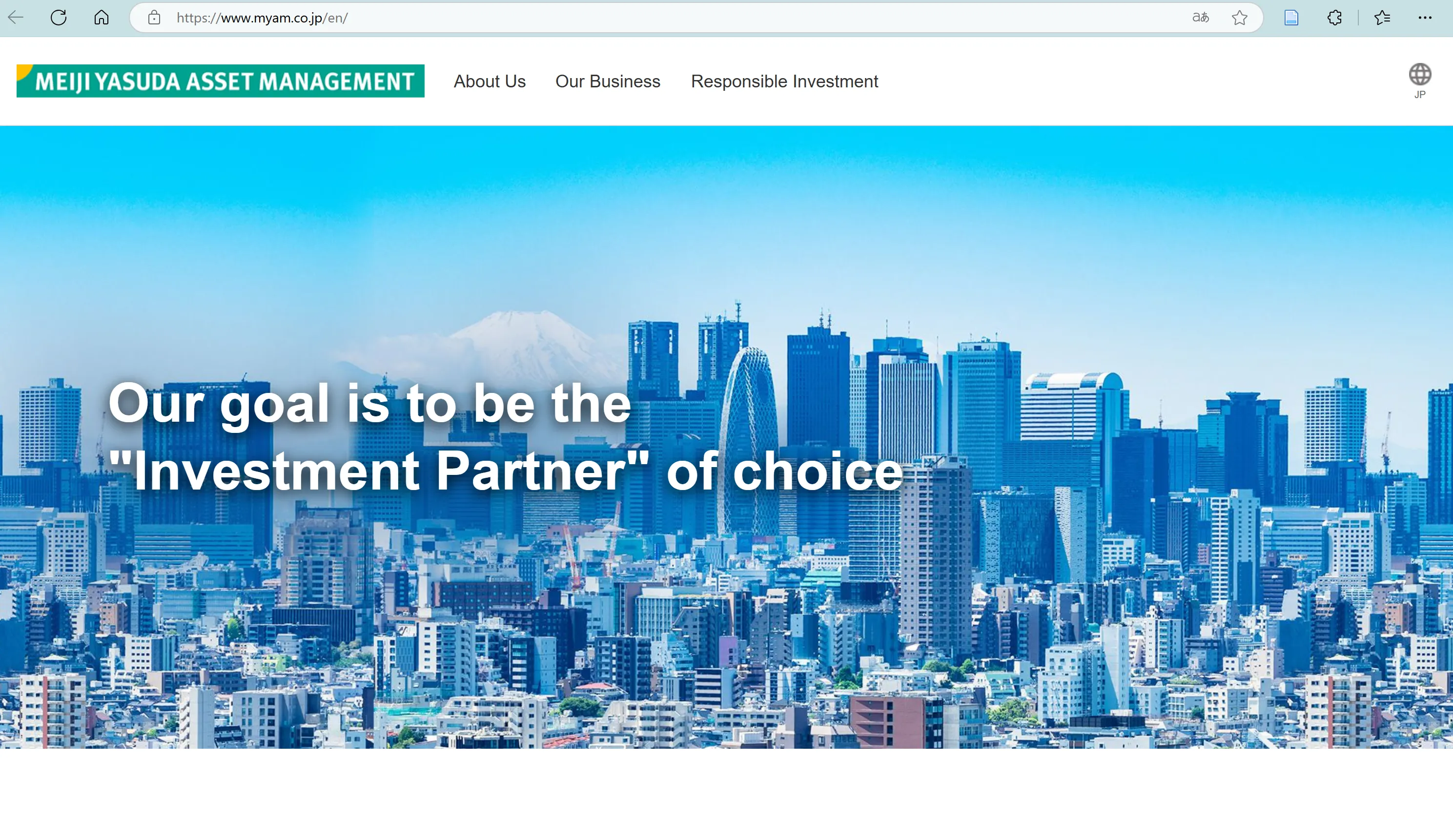 Meiji Yasuda's homepage
