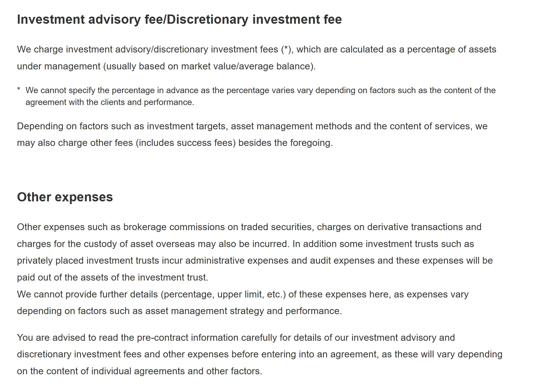 Fees