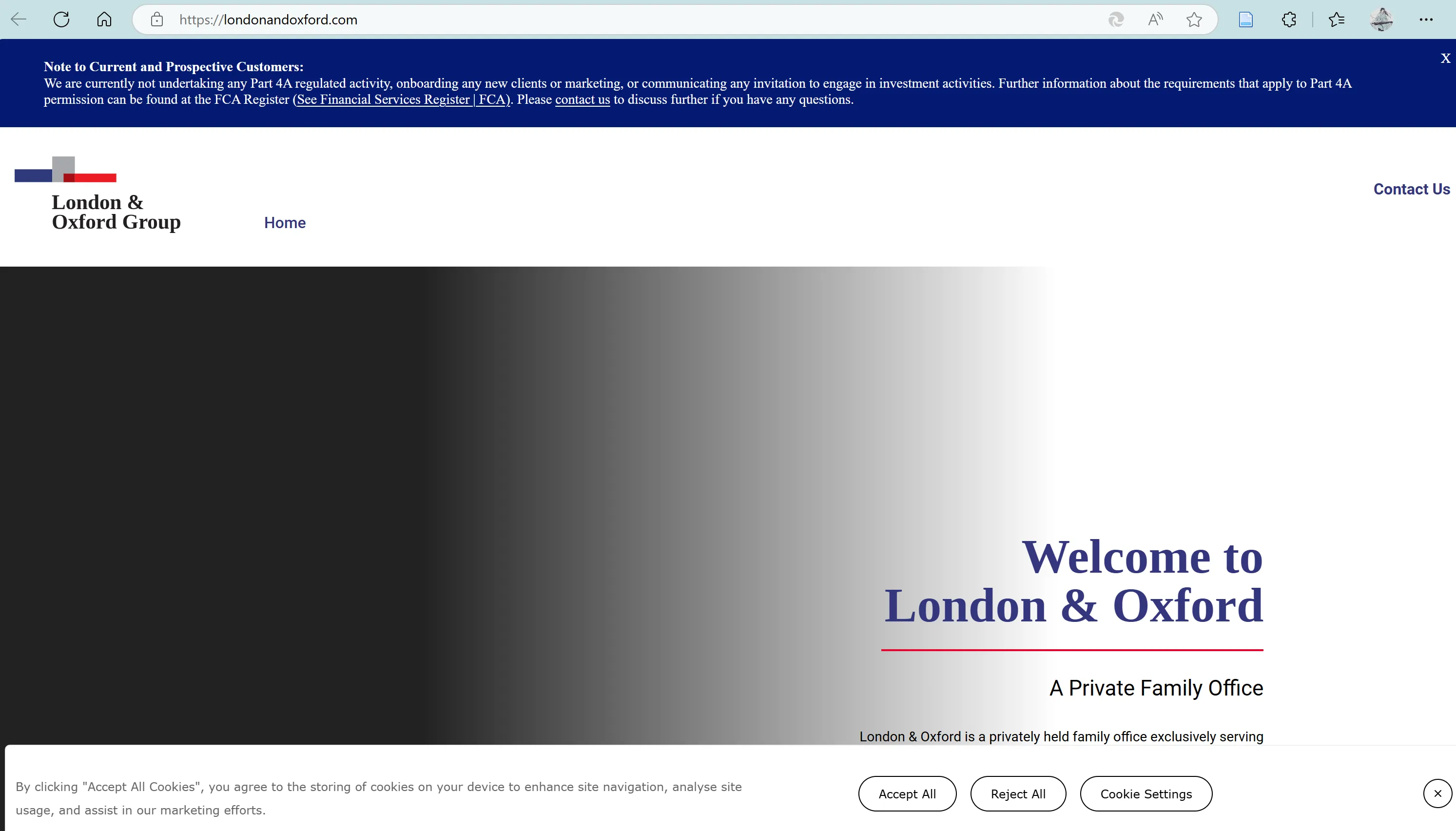 London & Oxford的主页