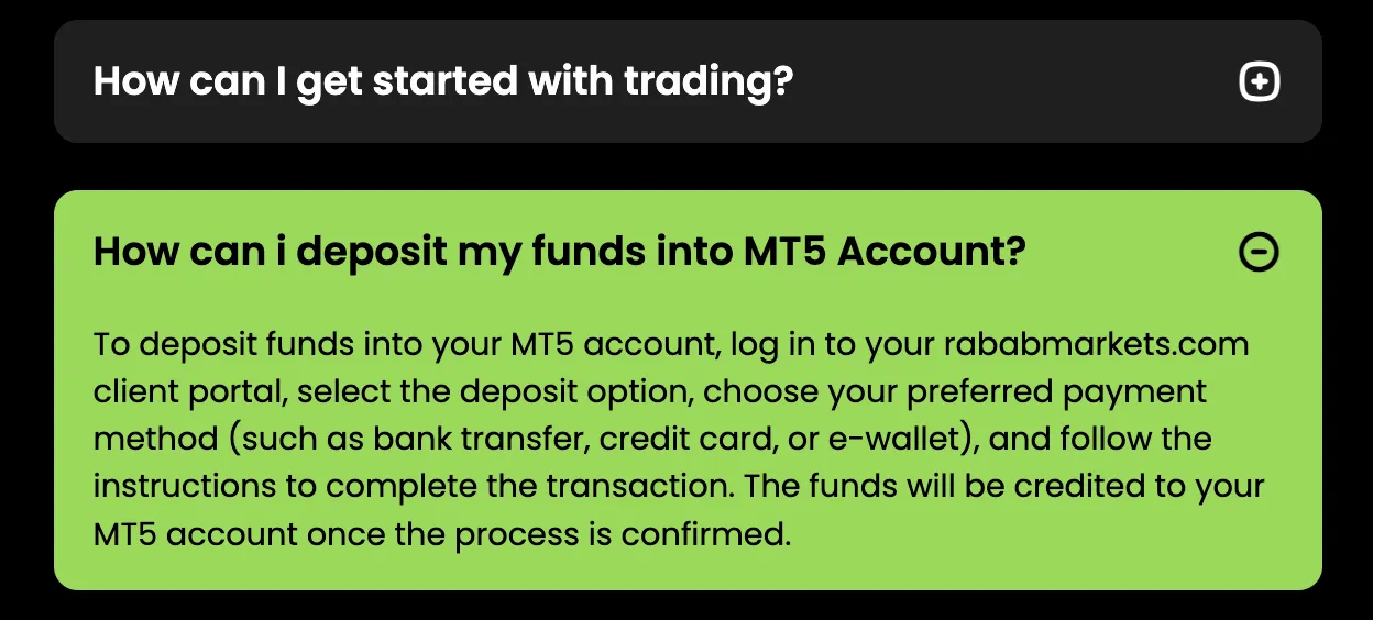 Deposit and Withdrawal