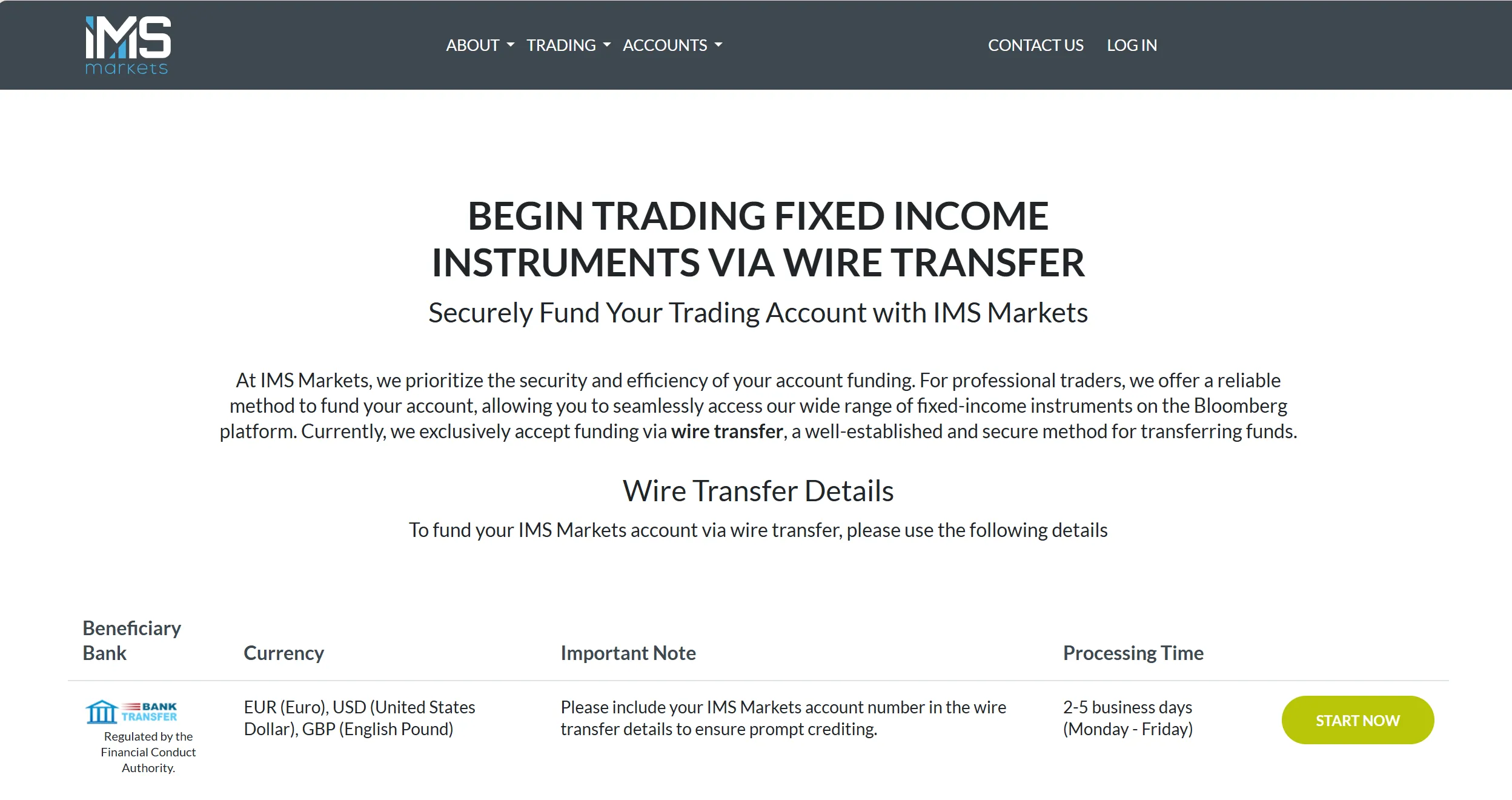 Wire transfer