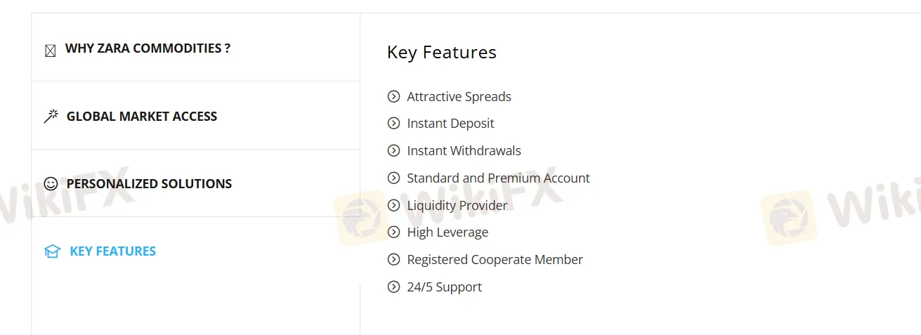 Zara Commodities account