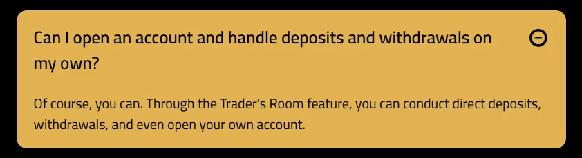 Deposit and Withdrawal